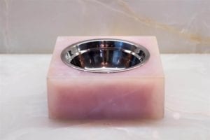 Pink Onyx Pet Bowl - Small